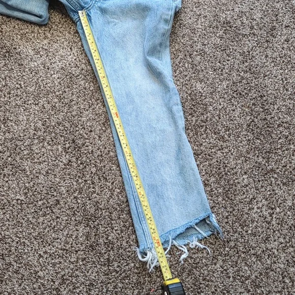 Agolde Riley High Rise Straight Cropped Denim Button-Fly Jeans Size 26 - Picture 7 of 13